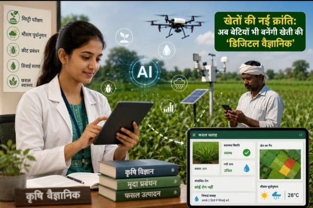 खेतों में डिजिटल क्रांति की दस्तक, अब बेटियाँ बनेंगी कृषि की नई टेक्नोलॉजी लीडर